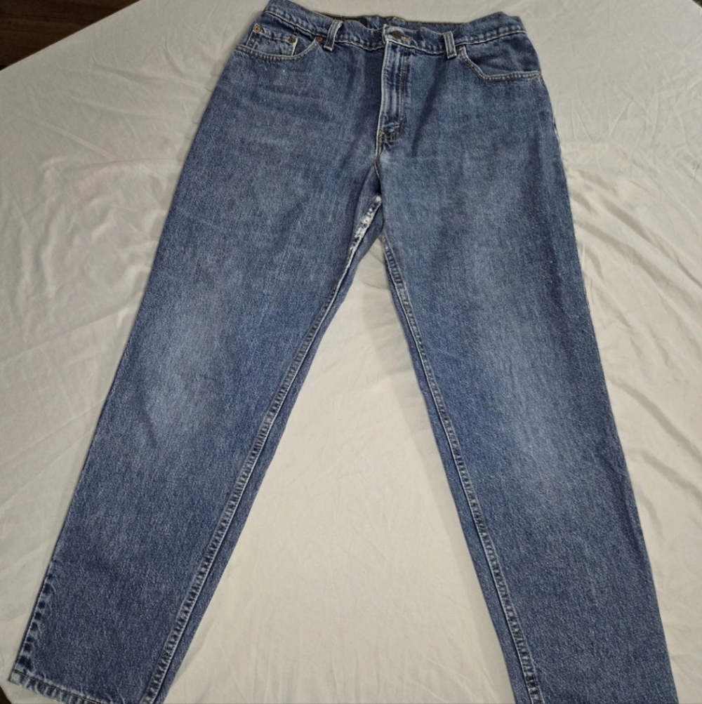Vintage Levis 550 Jeans Womens 15 Med Wash Relaxed Tapered Mid-Rise USA Made
